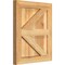 Ekena Millwork Framed Board-n-Batten Shutters w/Z-Bar, Rough Sawn Western Red Cedar, 16 1/8W x 19H, PR RBF06Z16X019RWR - alternate 2